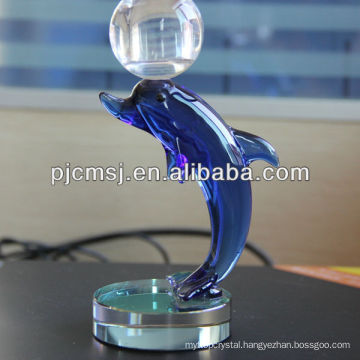 New designed dolphin shaped crystal tealight candle holder CH-006